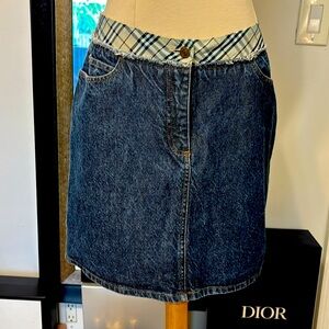 BURBERRY Denim Mini Skirt Size US 8